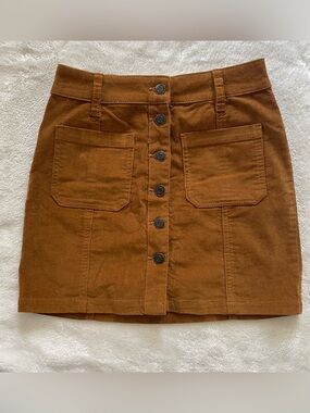 Mudd Corduroy Button Up Mini Skirt size 0